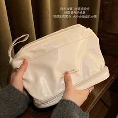 新款PU皮双层云朵化妆包高颜值巨能装便携洗漱化妆包女收纳包批发