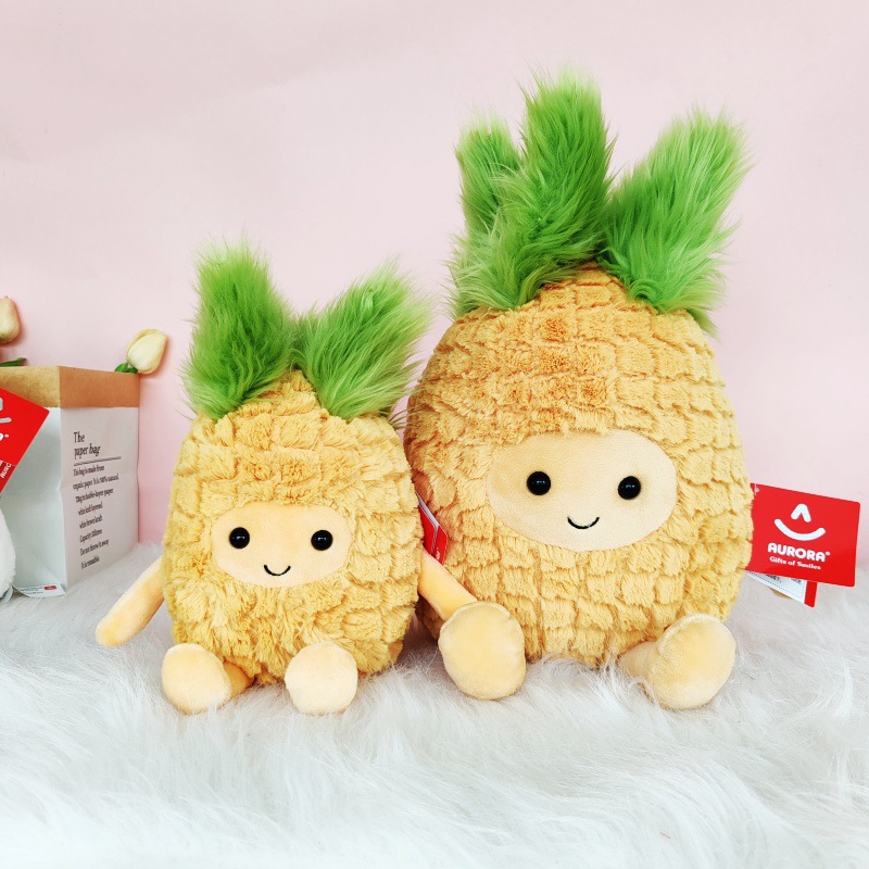 Aurora simulación piña cactus almohada peluches lindo hogar fruta muñeca decoración del hogar grande