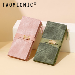 新しいロングスタイルのレディース財布 80% off ジッパー付きレザー小銭入れカードホルダー ニッチデザイン財布 ハンドバッグ財布