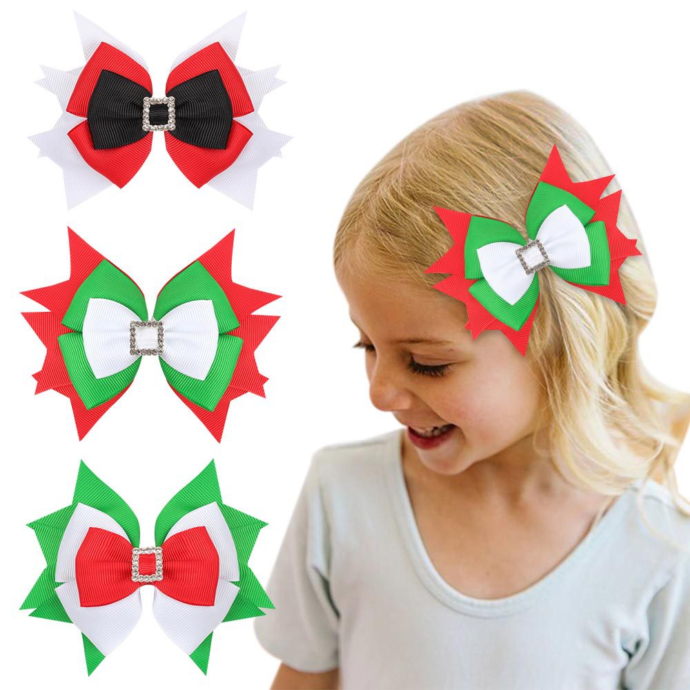 Christmas children's cute hairgrip with bow