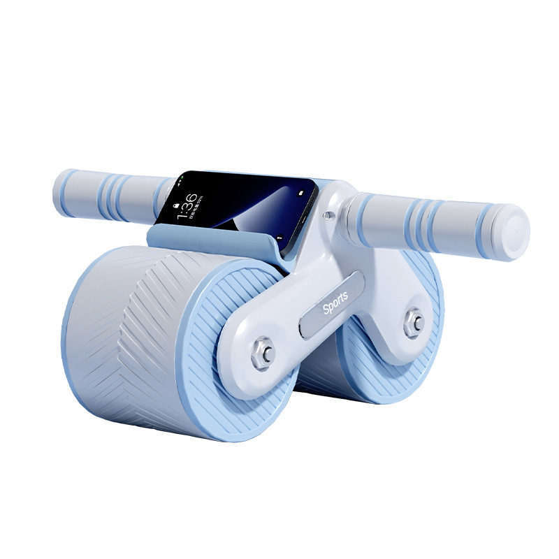 Automatic rebound abdomen wheel household fitness abdomen wheel abdominal device men and women abdominal device sports abdomen roller mute 5