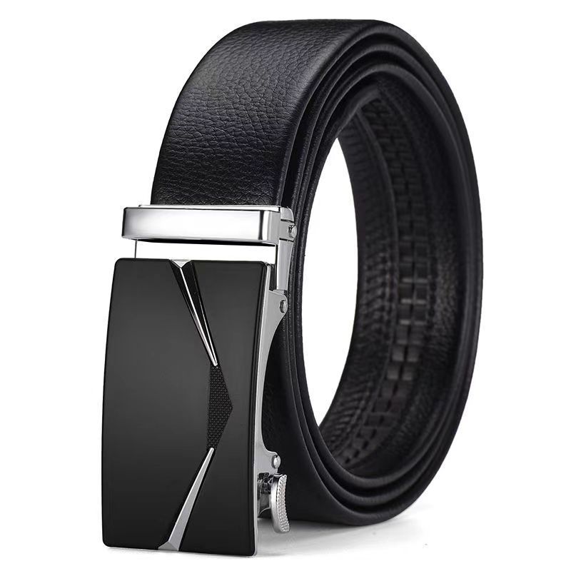 Top Layer Cowhide Men's Belt Trendy Automatic Buckle Waistband Men's Fashion Premium Casual Business Trouser Belt