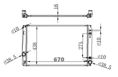 Golpher Radiator, suitable Water tank