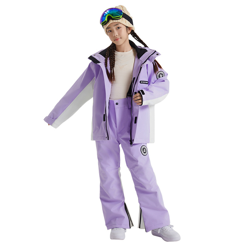 겨울 어린이 스키 세트 쪼개진 소녀 소년 스노우 보드 야외 따뜻한 방수 야외 산악 등반 스노우 스키 세트