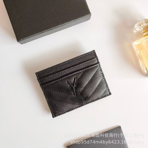 Manufacturer Direct Wholesale Fish Roe Card Holder Card Case Minimalist YSL Chanel Multiple Card Trendy Wallet Organizer