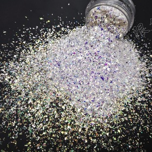 Bright PET magic color golden light 2*2 irregular fragments glitter fine powder glitter sequins makeup epoxy nail gift
