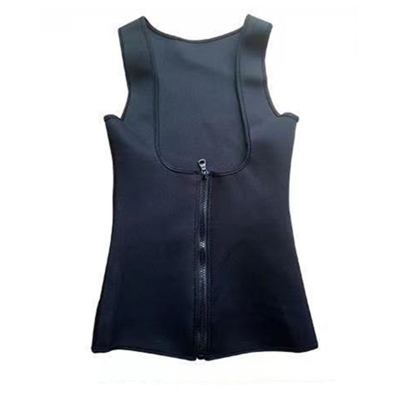 Corsé deportivo para mujer con cremallera, chaleco de neopreno reductivo para entrenamiento y yoga