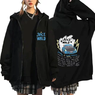 Rapper Juice Wrld Pullover Zipper Hoodie Men Women Casual Ov