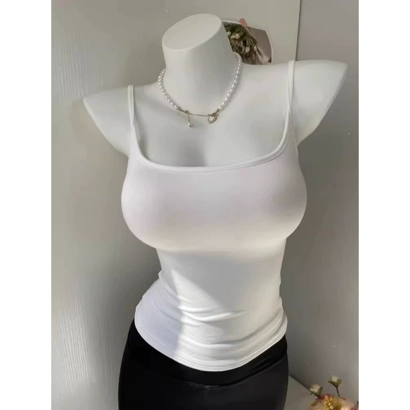 Женский весенне-летний жилет Pure Desire Milk Strap для женщин с небольшим бюстом, базовый слой для внутренней или верхней одежды, облегающий крой, тонкий стиль, модный.