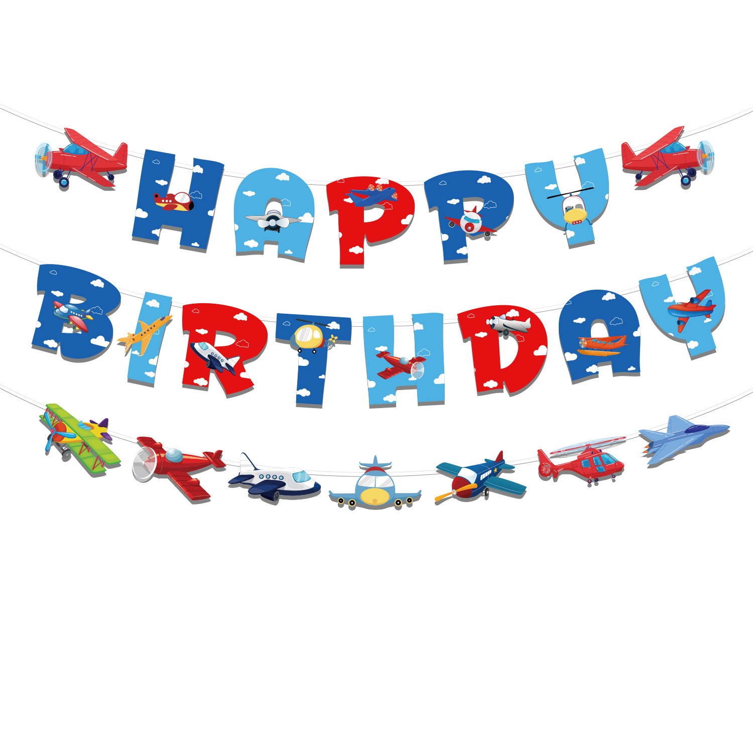 Tema de dibujos animados fiesta cumpleaños tirar de la bandera vehículo de ingeniería feliz birthday cumpleaños dinosaurio camión de bomberos banner