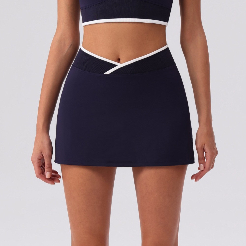 Verano yoga falda corta mini falda transpirable cintura alta cómoda velocidad seca anti-luz falda deportiva dopamina diseño