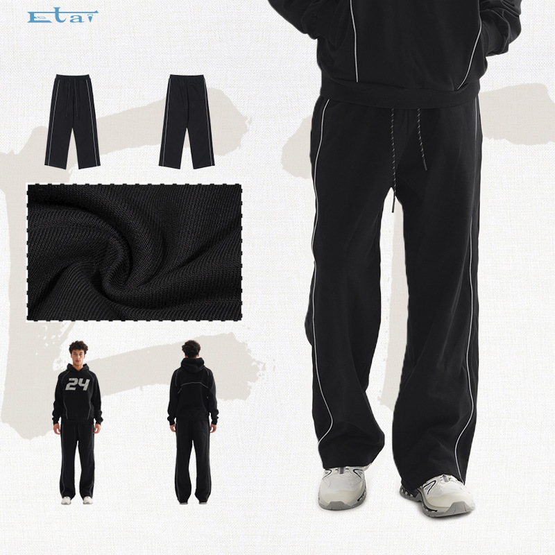 ETAI Hombre| Marca de moda, pantalones deportivos de aire, pantalones de corda de tracción, pantalones de algodón sueltos de peso pesado. image 3