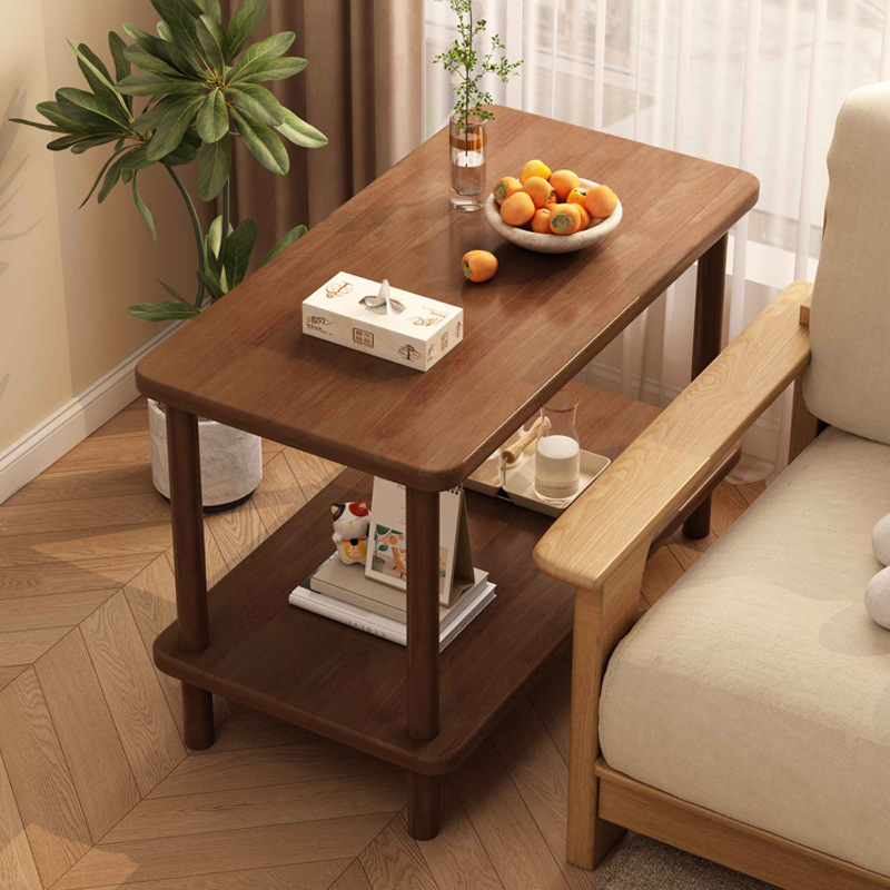 Solid Wood Coffee Table for Living Room, Home Use, Tea Brewing Integrated Small Apartment Balcony Coffee Table, Tea Drinking Table, Small Side Table, Low Table