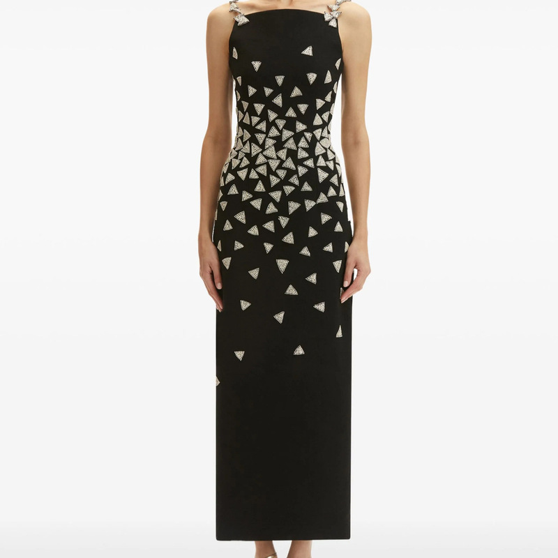 2025 Cross-Border Hot Selling European and American Style Hip-Hugging Skirt with Diamonds, Elegant Long Skirt, Birthday Party Party Evening Dress