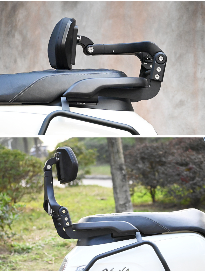 Applicable to NS125LA folding backrest driver backrest passenger backrest telescopic motorcycle folding backrest modification
