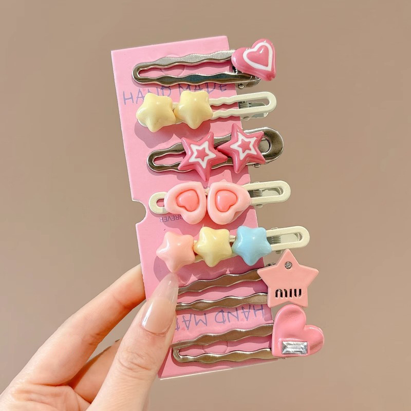 Horquilla de color dopamina, clip de pico de pato de cabello roto coreano femenino, horquilla de sentido avanzado y2k, clip lateral con flequillo, tocado