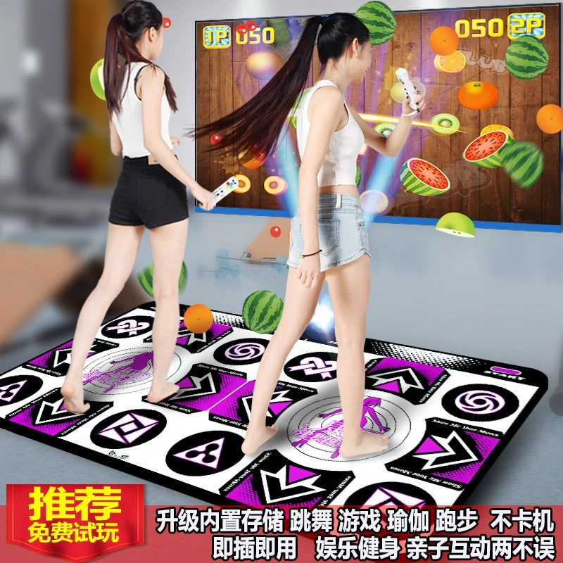 Беспроводной домашний танцевальный коврик для ТВ, одинарный/двойной, 3D соматосенсорный игровой танцевальный тренажер, утолщенный танцевальный коврик, кросс-граничная доставка