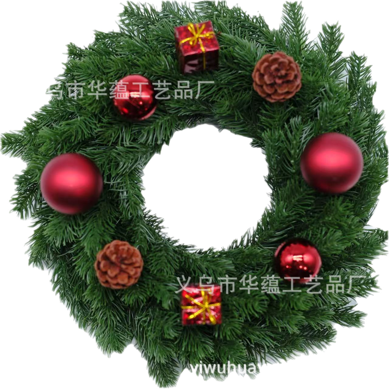 Navidad transfronteriza guirnaldas de navidad árbol de navidad decoraciones de navidad puertas y ventanas armario colgantes de pinos simulación accesorios de bola de navidad