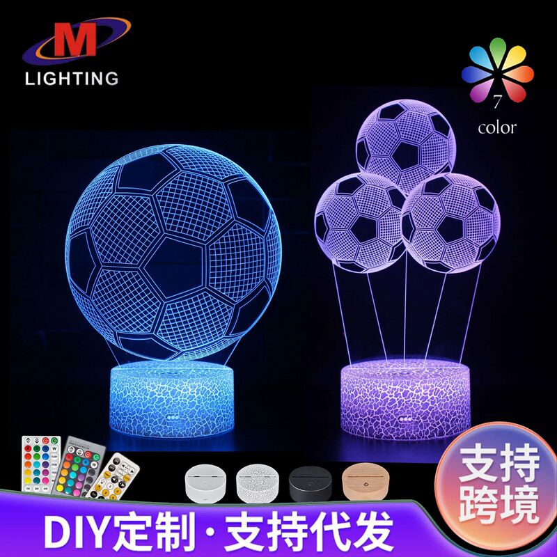 Football Night Light Led Acrylic Remote Control Touch Dimmable Atmosphere Table Lamp World Cup Gift Cross-Border Exclusive Supply Football Night Light Led Acrylic Remote Control Touch Dimmable Atmosphere Table Lamp World Cup Gift Cross-Border Exclusive Supply