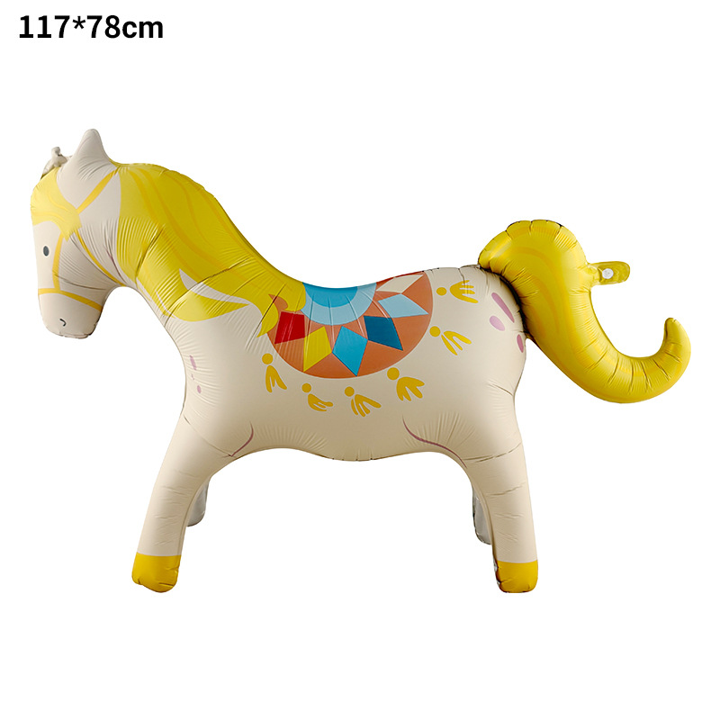 Nuevos globos de animales de circo mate mate parque de atracciones payaso decoración de fiesta de cumpleaños para niños globos de película de aluminio image 8
