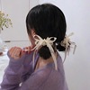 Creamy hair band with bow, hair rope, hair accessory, wide color palette, Japanese and Korean