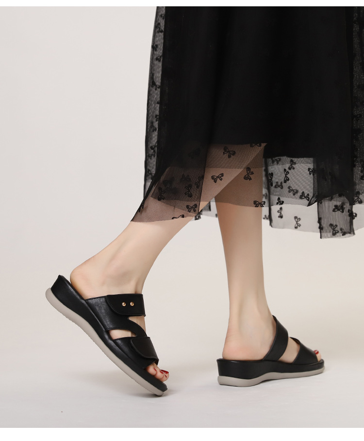 Wedge Heel Non-Slip Shoes For Women Summer New Fashionable Casual Versatile Beach Vacation Sandals_vogvips.com