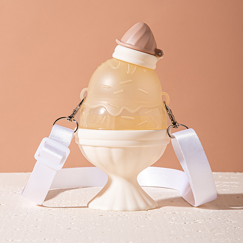 Taza de leche infantil portátil al aire libre cuerdas taza de agua anti-caída anti-asfixia bebés beber taza de paja de aprendizaje taza de bebida