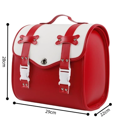 Colorful Rear Trunk Bag for: Motorcycle Safety Supplies - wine-red