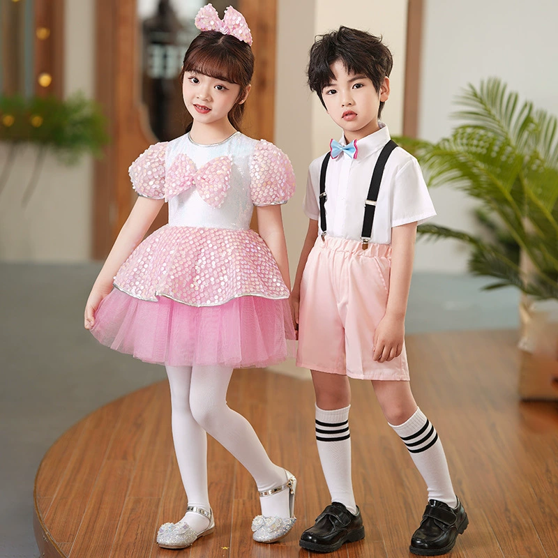 Детская юбка костюм детский сад танцевальный костюм для девочек милые блестки Принцессы юбка платье марля летом