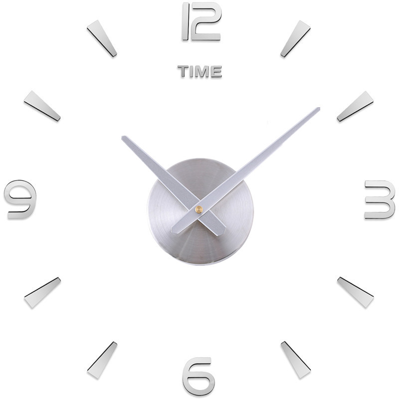 Reloj de sala de estar Amazon creativo DIY etiqueta de la pared reloj 3D tridimensional europeo simple gran reloj de pared sala de estar Reloj de pared de estudio