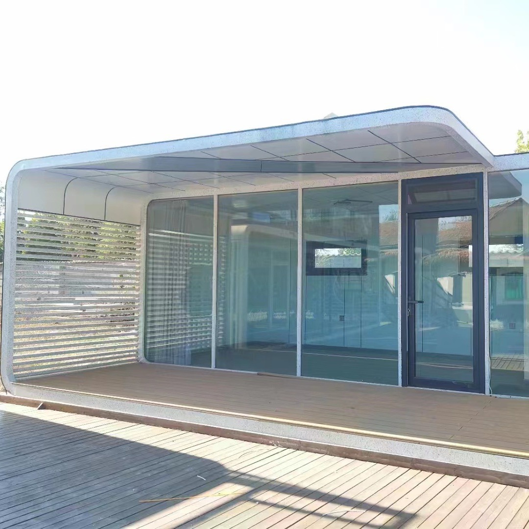 Villa de montaña resort de alta gama hotel de cápsula espacial de turismo cultural sala de sol estructura de acero ligera sala de cápsula residencial