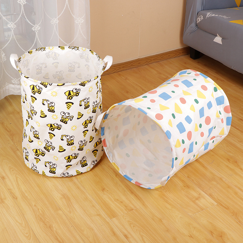Impreso tela del hogar cesta de lavandería ropa plegable cesta de almacenamiento de juguete Cubo de almacenamiento cesta de lavandería