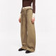 American-style Retro Design Waidless Tooling Machete Pants Twist Belt Casual Slimming Wide-leg Wash Casual Pants
