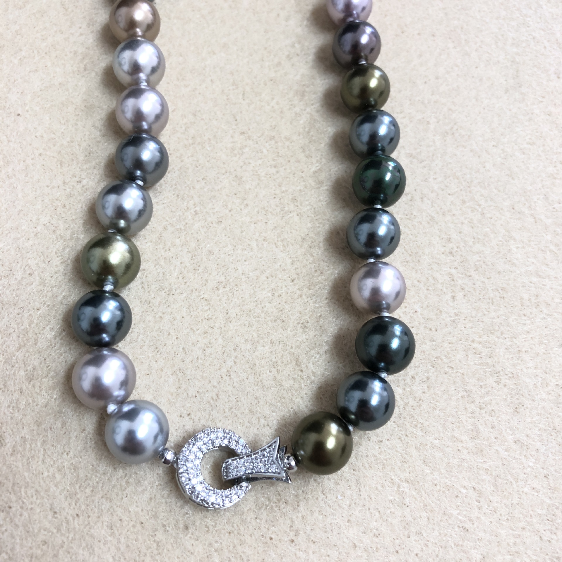 1 Piece Quantity Holiday, Daily Occasion Freshwater Pearl Copper Zircon Beaded Round Necklace