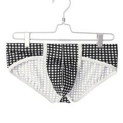 亞馬遜U凸囊袋 新款小清新格子男士三角褲 外貿男式性感褲衩 B615