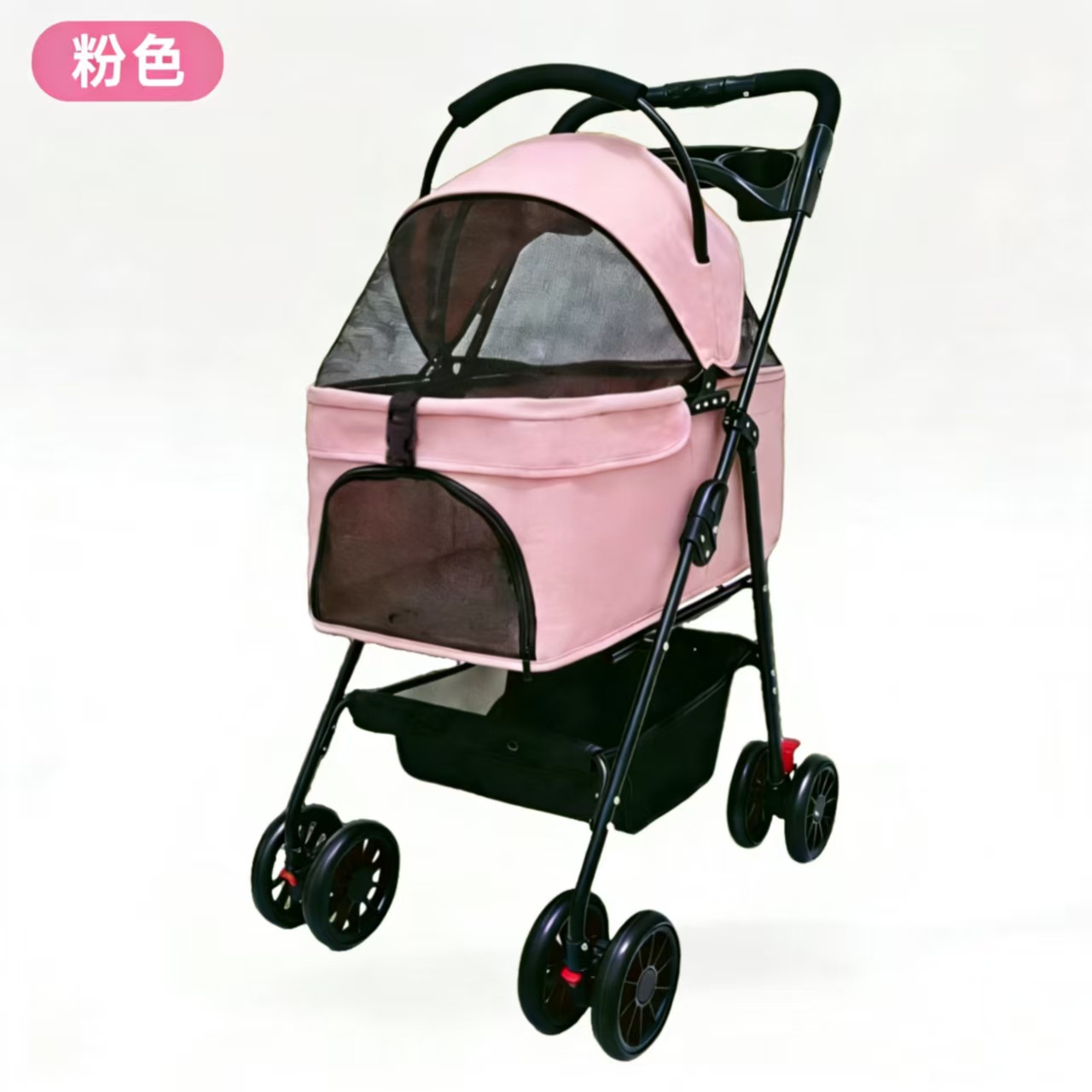 Cochecito Plegable para Mascotas de Metal, Plegable, para Exteriores