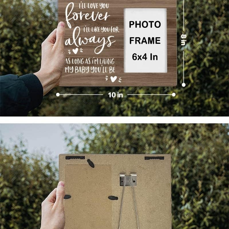 Marco de fotos de madera popular de madera decoración bebé marco de fotos conmemorativo colgando marco de fotos vertical