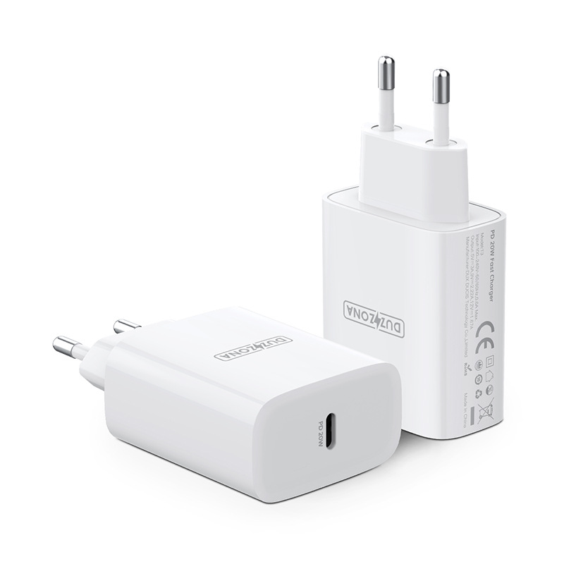 Aplicable a Apple pd20w cargador fábrica al por mayor carga rápida inteligente tipo-C estándar europeo carga cabeza estándar británico cargador de viaje