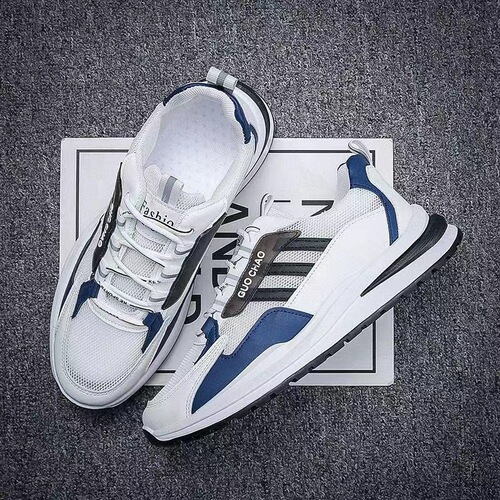 Low-top sports shoes for men  autumn and winter new Korean style breathable lace-up running shoes national trend student mesh shoes for men