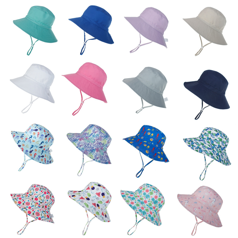 Children Unisex Cute Solid Color Flat Eaves Sun Hat display picture 2