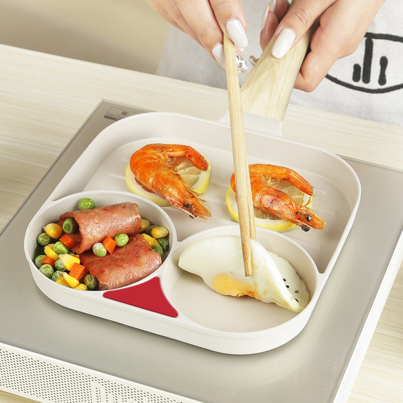 Cross-border Maifanstone two-in-one egg pan flat non-stick egg pan mini frying pan breakfast pan kitchen steak pan
