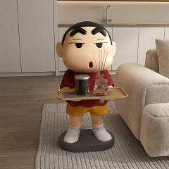 クレヨンしんちゃん 大型テレビキャビネット ソファ横 ベッドサイド フロアトレイ 引っ越し ギフト 装飾品 ゴールド