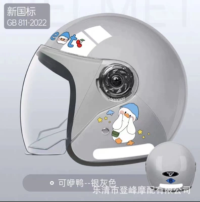 Motorcycle Safety Supplies – Helmet for Electric Bikes - silver-duck