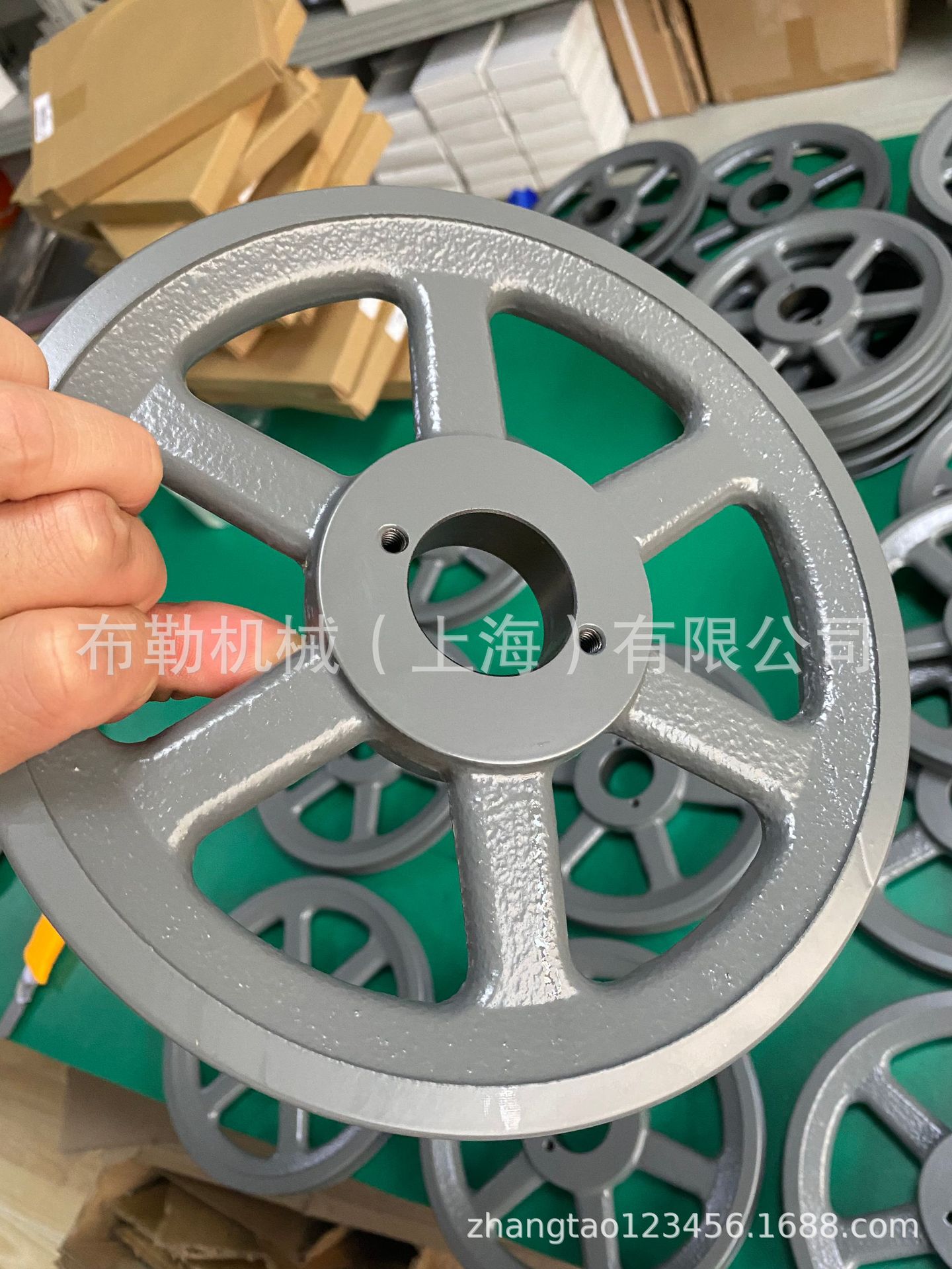 上海布勒欧标皮带轮 3槽SPA190 三角铸铁皮带轮 胀紧套锥套斯凯孚
