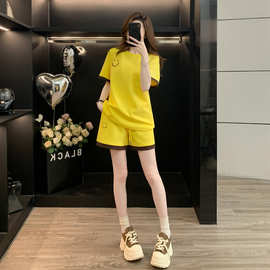 2026网红宽松显瘦洋气短裤两件套潮流运动套装女夏装新款3508