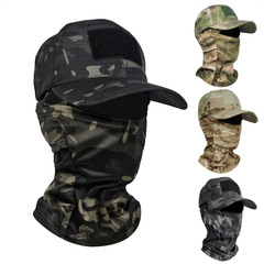 Camouflage baseball cap face mask cross-border tactical baseball cap outdoor hiking mountaineering fishing sun protection sun hat sports hat