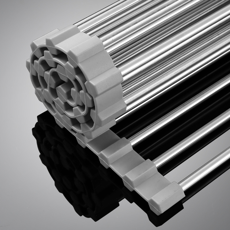 Estante de drenaje de silicona de acero inoxidable 304 fregadero de la cocina estante de almacenamiento plegable tazón de frutas y verduras plato persiana tipo de persiana estante de filtro de agua