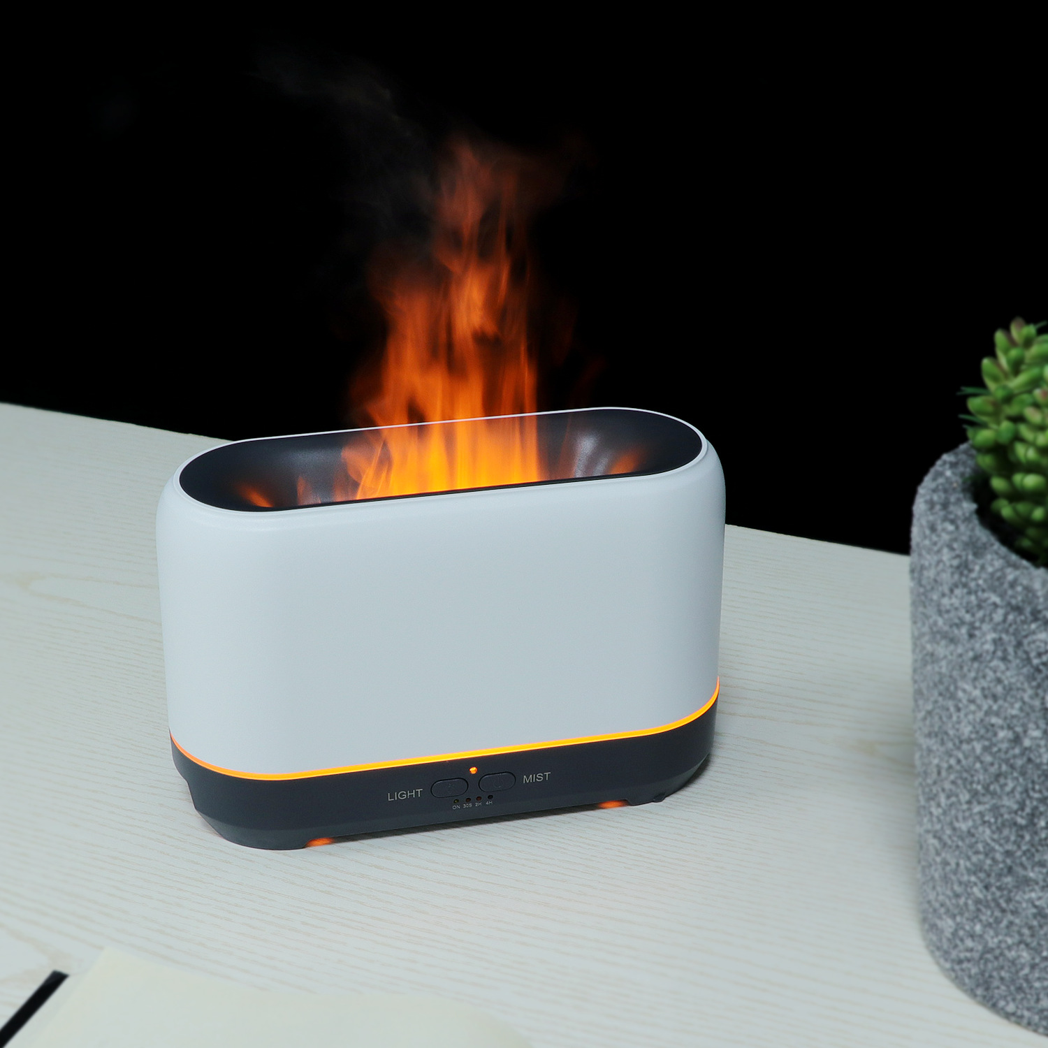 Humidificador de llama de simulación 3D aceite esencial máquina de aroma 5V fuente de humidificador de aroma doméstico fabricante de comercio electrónico transfronterizo