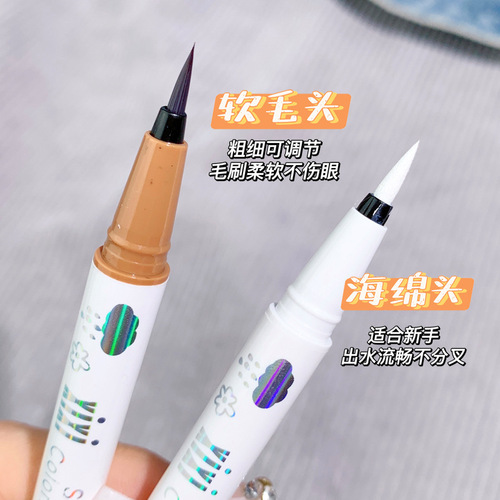 【Old Customers】xixi Eyeliner Pen Series Student Party Newcomer Waterproof Eyeliner Glue Pen Eyelid Filler Cosmetics Domestic Brand