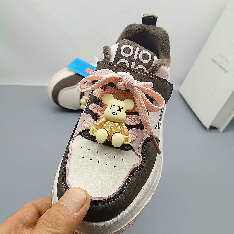 Zapatos infantiles de cuero de algodón, zapatos de skate para niños y niñas, zapatos deportivos de moda para niños, zapatos casuales para niños